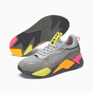 Zapatos deportivos RS-X Highlighter para hombre, High Rise-Ultra Gray-Fluo Pink