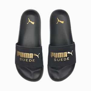 ユニセックス リードキャット 2.0 スウェード クラシック スライド サンダル, Puma Black-Puma Team Gold