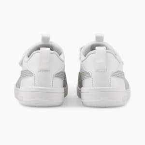 Tenis Multiflex Glitz Formstrip para niñas, Puma White-Puma Silver, extralarge