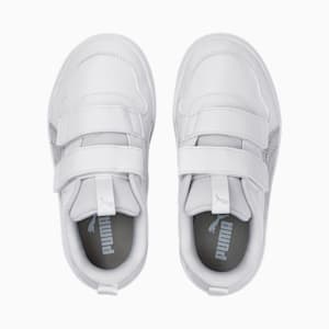 Tenis Multiflex Glitz Formstrip para niñas, Puma White-Puma Silver, extralarge