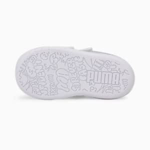 Multiflex Glitz Babies' Trainers, Puma White-Puma Silver, extralarge