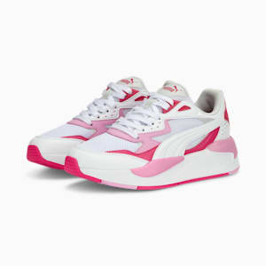 X-Ray Speed Sneakers Big Kids, PUMA White-Glowing Pink-Lilac Chiffon