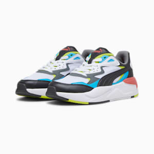 X-Ray Speed Sneakers Big Kids, PUMA White-PUMA Black-Speed Blue-Astro Red, extralarge