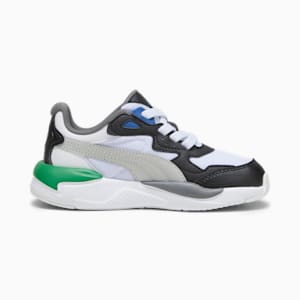 X-Ray Speed Little Kids' Shoes, PUMA White-Cool Light Gray-PUMA Black-Archive Green, extralarge