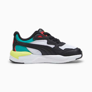 X-Ray Speed Little Kids' Shoes, PUMA White-PUMA Black-Club Red-Sparkling Green, extralarge