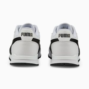 ST Runner v3 Leather Sneakers Big Kids, Puma White-Puma Black