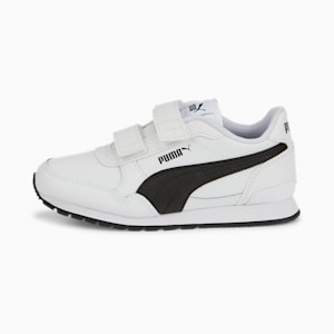 ST Runner v3 Leather Little Kids' Sneakers, Puma White-Puma Black, extralarge