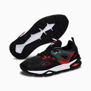 TRC Blaze Tech Unisex Sneakers, Puma Black-High Risk Red, extralarge-IND