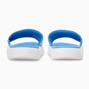 SOFTRIDE Youth Slides, Dusky Blue-PUMA White, extralarge-IND