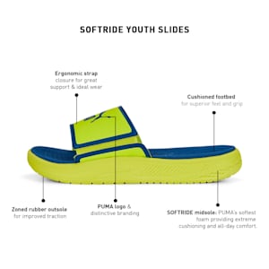 SOFTRIDE Youth Slides, Lime Smash-Clyde Royal, extralarge-IND