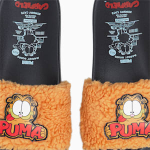 PUMA x Garfield Leadcat 2.0 Kids Slides, Puma Black-Zinnia