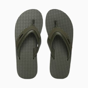 Shiatsu V2 Men's Flipflops, Burnt Olive-Puma Black