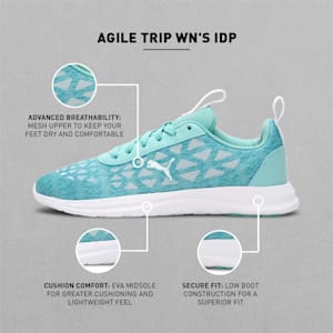 Agile Trip Women's Sneakers, Eggshell Blue-Puma White, extralarge-IND