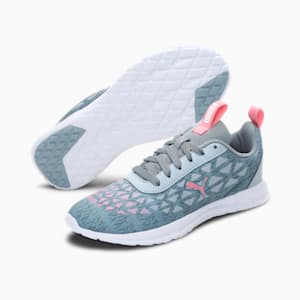 Agile Trip Women's Sneakers, Glacial Blue-Peony-Quarry-Puma White, extralarge-IND