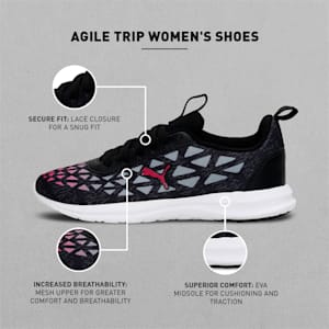 Agile Trip Women's Shoes, PUMA Black-Beetroot Purple