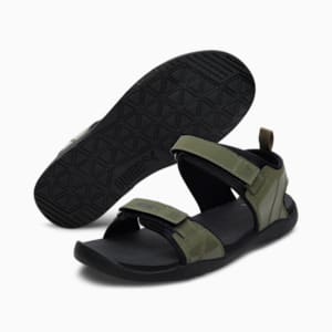 Path Reload Men's Sandals, Dark Green Moss-PUMA Black