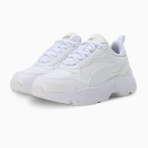 Cassia SL Women's Shoes, Puma White-Puma White-Puma Team Gold, extralarge-IND