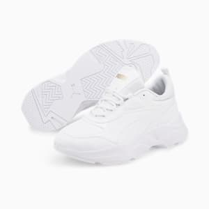 Tenis para mujer Cassia SL, Puma White-Puma White-Puma Team Gold, extralarge