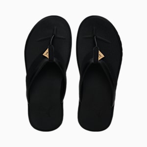 Galaxy Comfort V3 Men's Flip-Flops, Puma Black-Puma Team Gold, extralarge-IND