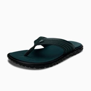 Galaxy Comfort V3 Men's Flip-Flops, Midnight Green-Frosty Green-Puma Black, extralarge-IND