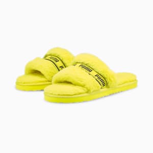 Fluff Slide Shoes JR, Fluo Yellow-Puma Black