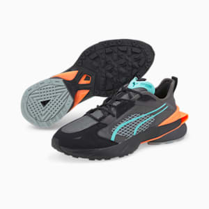 PWRFrame OP-1 Mix Unisex Sneakers, Puma Black-Asphalt-Ultra Orange, extralarge-IND