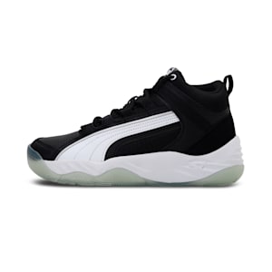 Rebound Future Evo Youth Sneakers, Puma Black-Puma White-Puma Silver