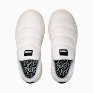 Zapatos deportivos sin cordones de lona Suede Mayu para mujer, Puma White-Marshmallow