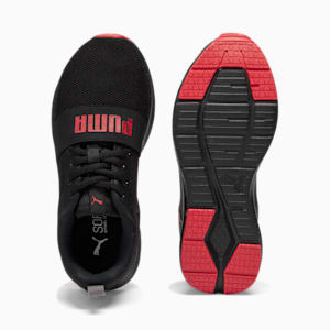 Wired Run City Escape Big Kids' Sneakers, Puma Black-High Risk Red-CASTLEROCK, extralarge