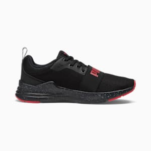 Wired Run City Escape Big Kids' Sneakers, Puma Black-High Risk Red-CASTLEROCK, extralarge