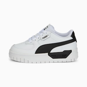 Tenis para niños Cali Dream Lth, Puma White-Puma Black-Puma White, extralarge