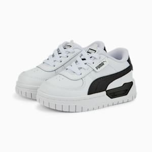 Cali Dream Leather Toddlers' Shoes, Puma White-Puma Black-Puma White, extralarge