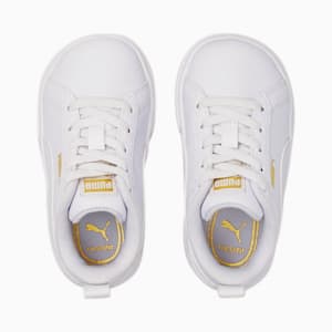 Mayze Leather Toddler Shoes, Puma White-Puma Team Gold