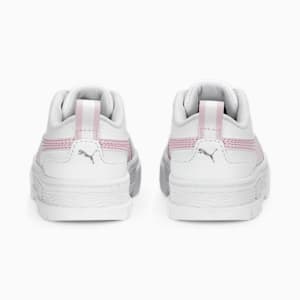 Mayze Lth Alternative Closure Babies' Trainers, PUMA White-Pearl Pink-Vivid Violet