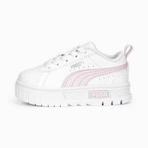 Mayze Lth Alternative Closure Babies' Trainers, PUMA White-Pearl Pink-Vivid Violet