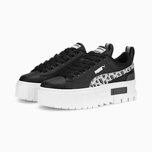 Tenis juveniles Mayze Wild, PUMA Black-Cool Dark Gray