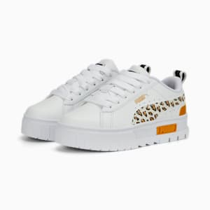キッズ ガールズ メイズ ワイルド スニーカー 17-21cm, PUMA White-Desert Clay
