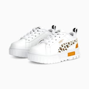 Mayze Wild Babies' Trainers, PUMA White-Desert Clay
