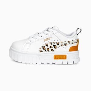 Mayze Wild Babies' Trainers, PUMA White-Desert Clay