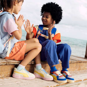 Zapatos PUMA x TINYCOTTONS CA Pro para niños pequeños, Anise Flower-Aspen Gold