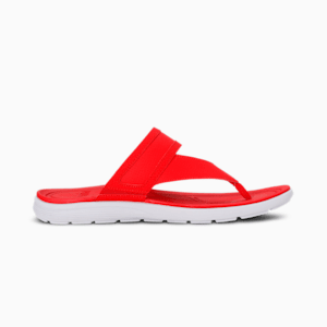 SOFTRIDE Sunny Women's Flip-Flops, High Risk Red-Puma White, extralarge-IND