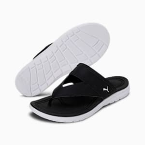 SOFTRIDE Sunny Women's Flip-Flops, Puma Black-Puma White, extralarge-IND