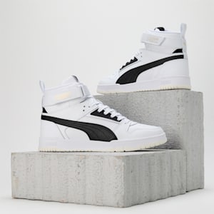 RBD Game Unisex Sneakers, Puma White-Puma Black-Puma Team Gold, extralarge-IND