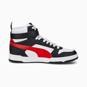 RBD Game Unisex Sneakers, Puma White-High Risk Red-Puma Black-Puma Team Gold, extralarge-IND