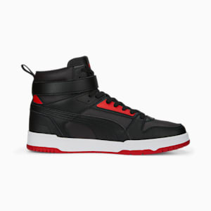 RBD Game Unisex Sneakers, Flat Dark Gray-PUMA Black-For All Time Red-PUMA Gold