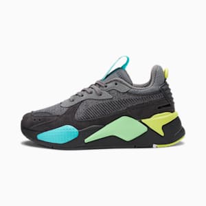 RS-X Highlighter Sneakers Big Kids, CASTLEROCK-Phantom Black-Fluo Yellow