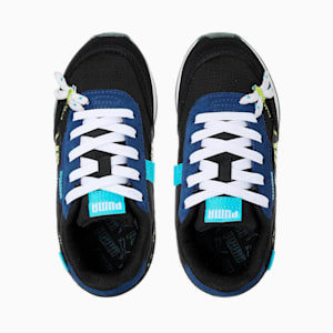 Future Rider Small World Kids' Sneakers, Puma Black-Lime Squeeze