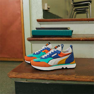Zapatos deportivos Rider FV Future Vintage para jóvenes, Biscay Green-Vibrant Orange
