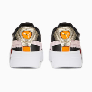 Zapatos deportivos Cali Dream Boho Gleam para jóvenes, Puma Black-Almond Blossom-Intense Red, extralarge