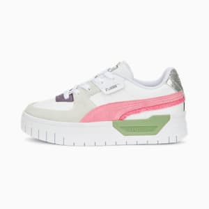 Cali Dream Boho Gleam Big Kids' Sneakers, Puma White-Fiery Coral-Dusty Green, extralarge